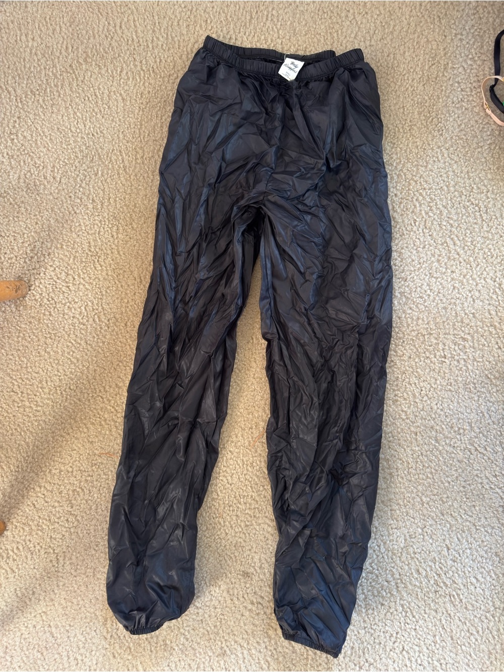Lightweight Black trash bag pants